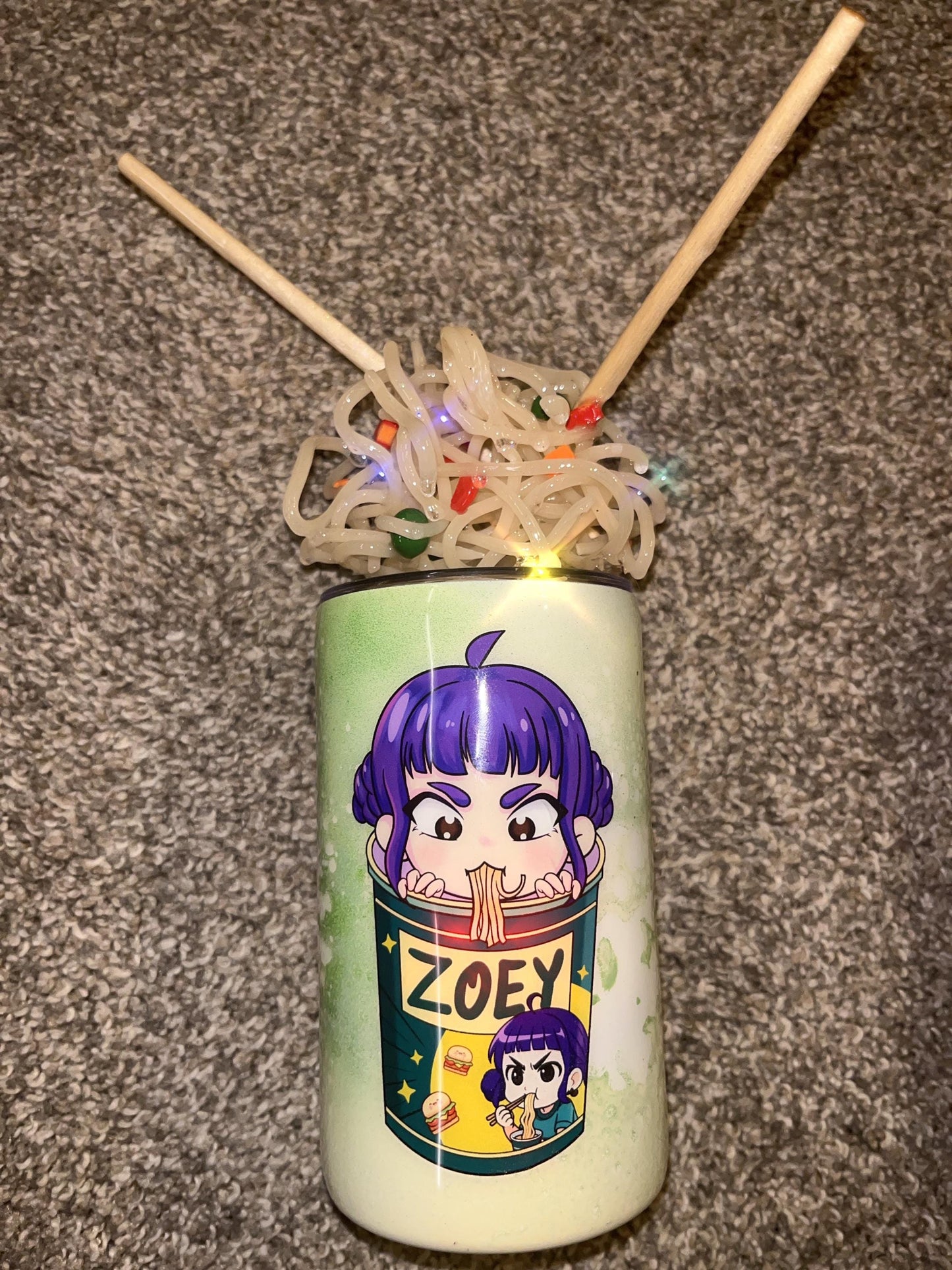 K-Pop Demon Hunters Ramen Tumbler with Magnetic Topper | Anime Cup | Kawaii Drinkware | Rumi, Zoey, Mira | Custom Name | 12oz-30oz