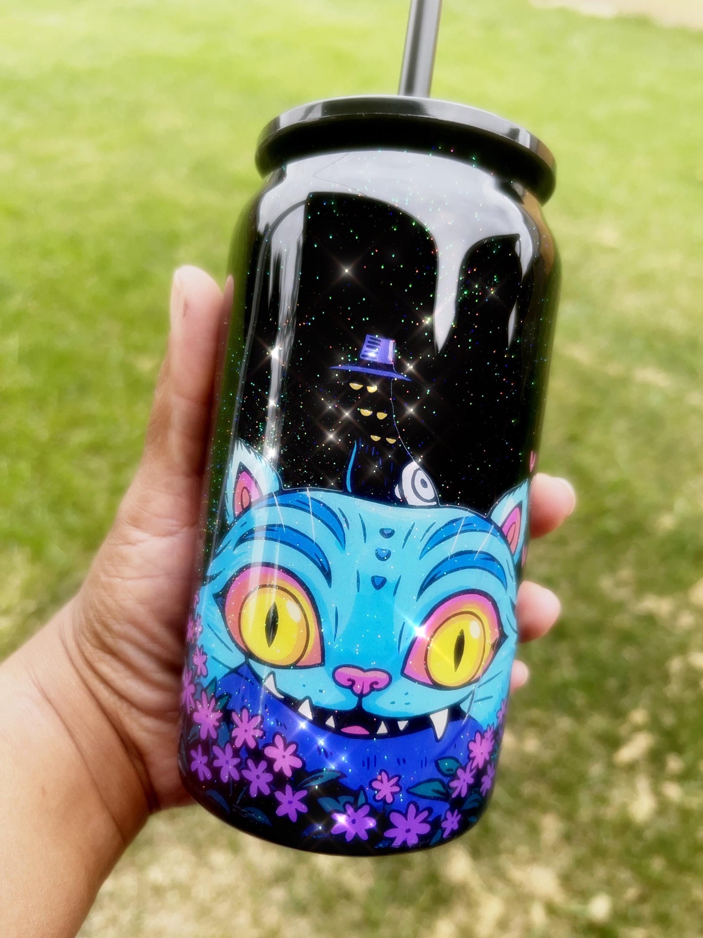 Derpy & Sussy Tumbler | 16 oz Stainless Steel Glitter Can Cup