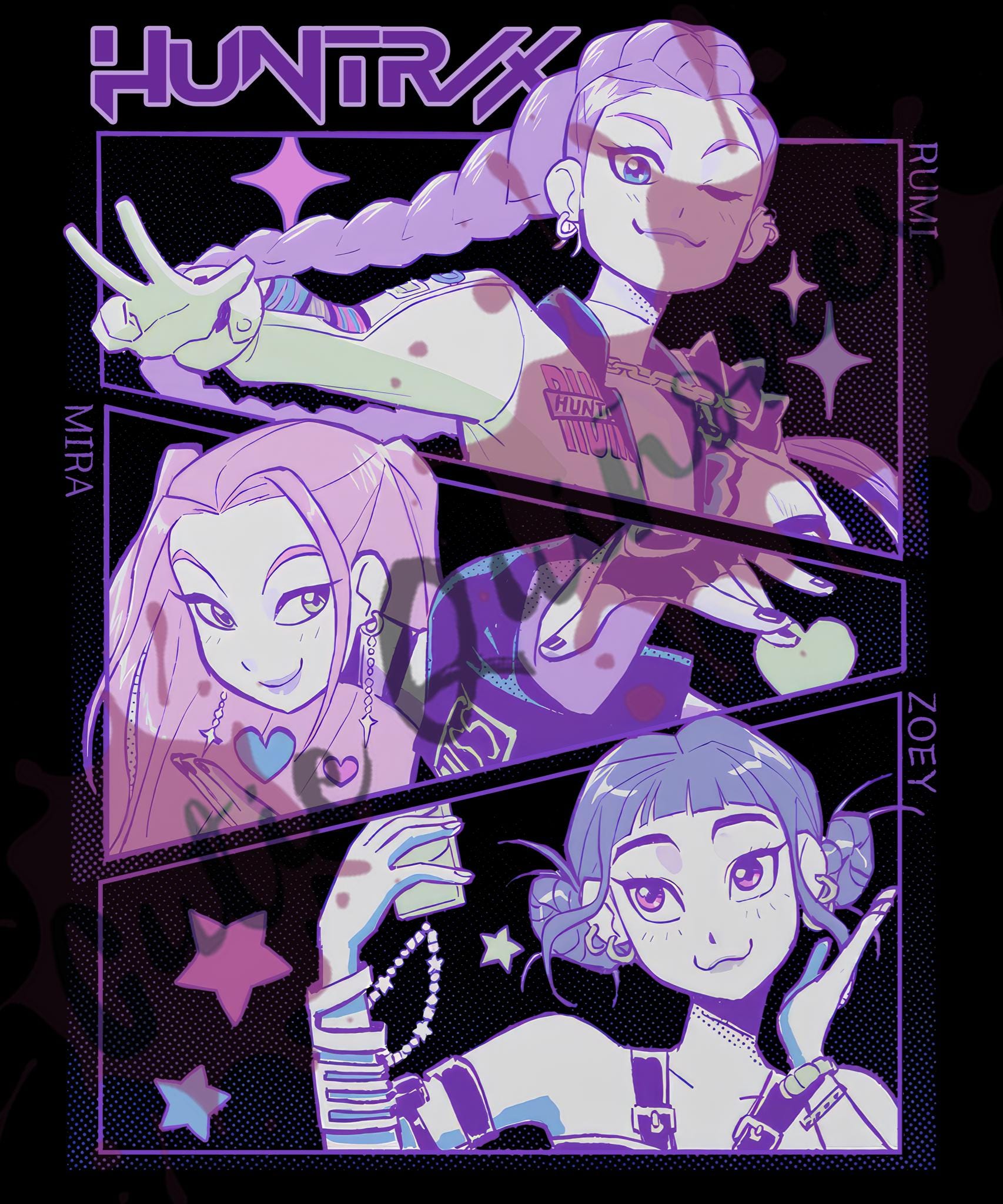 Kpop Demon Hunters Girls PNG | Digital Download for T-Shirts, Tumblers, Stickers & More