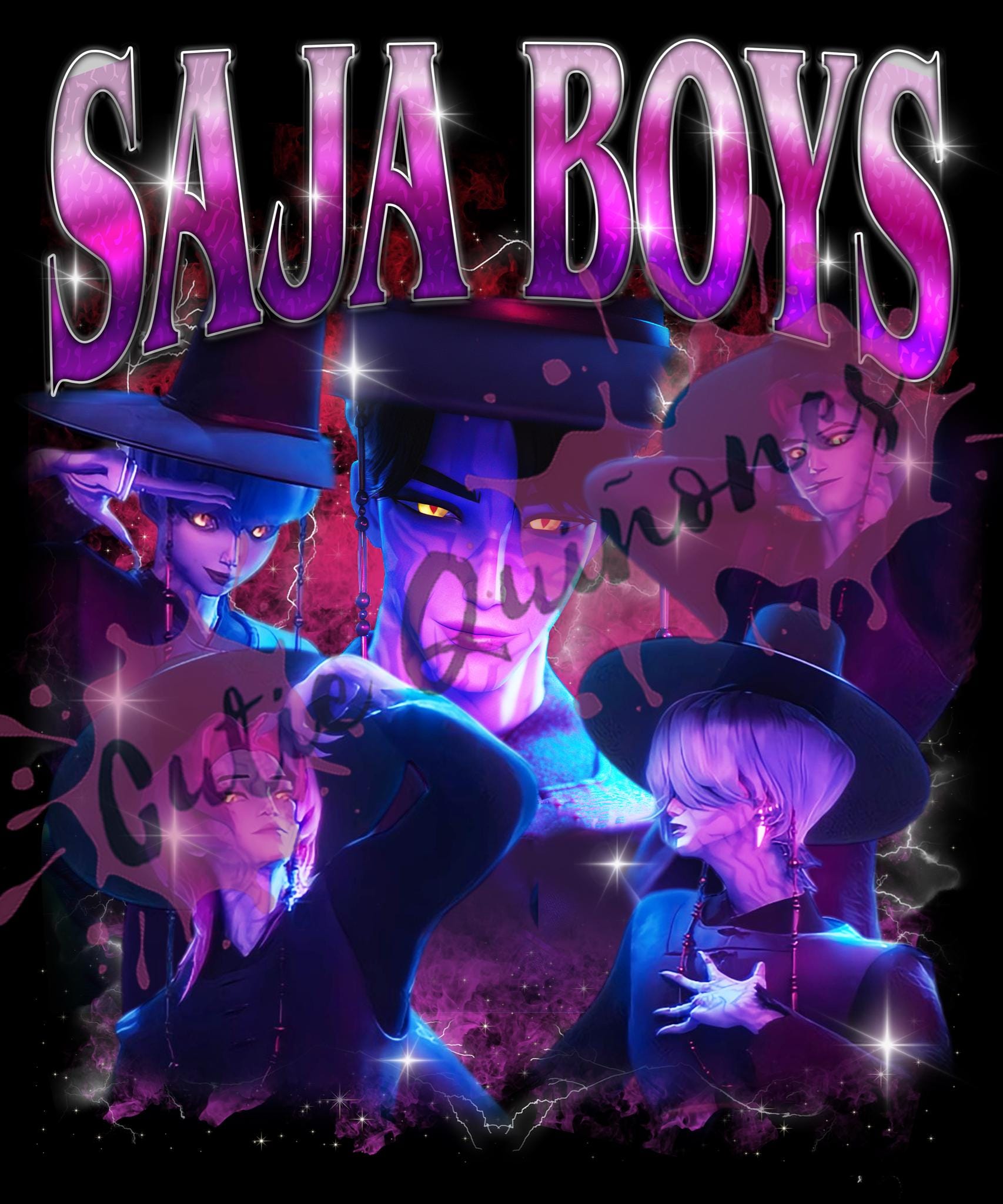 Saja Boys PNG | Kpop Demon Hunters Digital Download | Kpop Fan Art for Shirts, Tumblers & Stickers