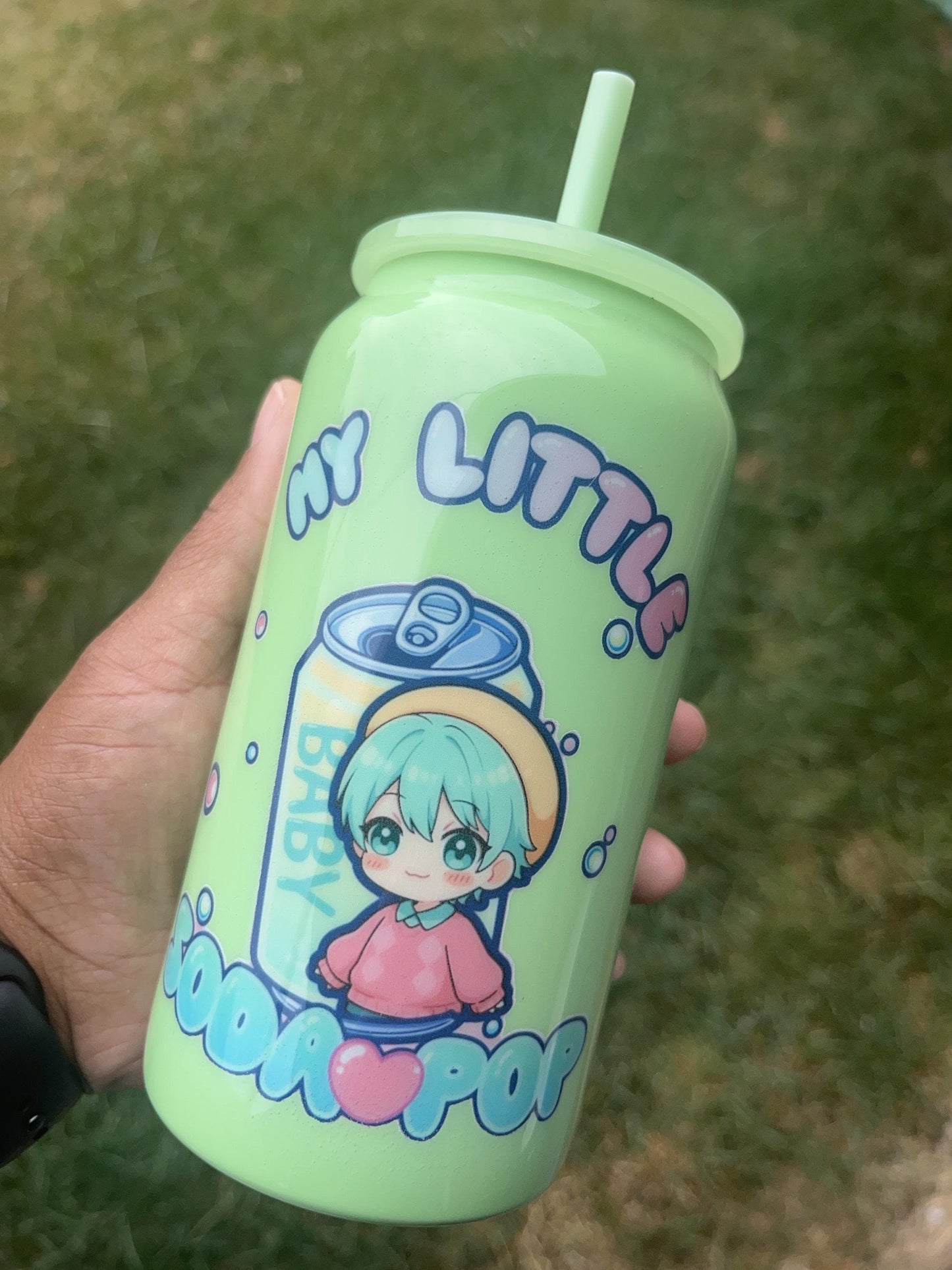 Handmade K-Pop Soda Pop Tumbler: 16oz Stainless Steel Can Cup