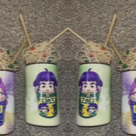 K-Pop Demon Hunters Ramen Tumbler with Magnetic Topper | Anime Cup | Kawaii Drinkware | Rumi, Zoey, Mira | Custom Name | 12oz-30oz