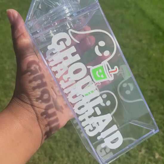 Ghoul-Aid Milk Carton Water Bottle – Spooky Ghost Drinkware