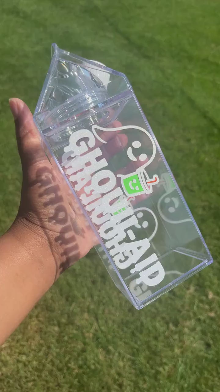 Ghoul-Aid Milk Carton Water Bottle – Spooky Ghost Drinkware