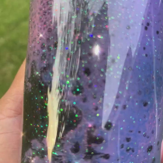 HUNTR/X Galaxy Tumbler – Featuring Rumi, Mira & Zoey Available in 12oz, 20oz, and 30oz